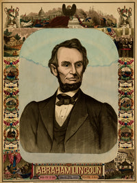 Abraham Lincoln Portrait Poster Print showcasing a classic image of the American leader