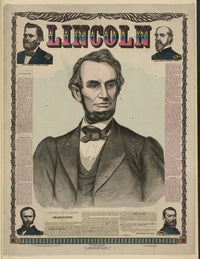Abraham Lincoln Portrait Poster Print showcasing a historic figure