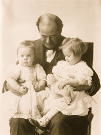 W.J. Bryan holding two grandchildren on his lap poster print.