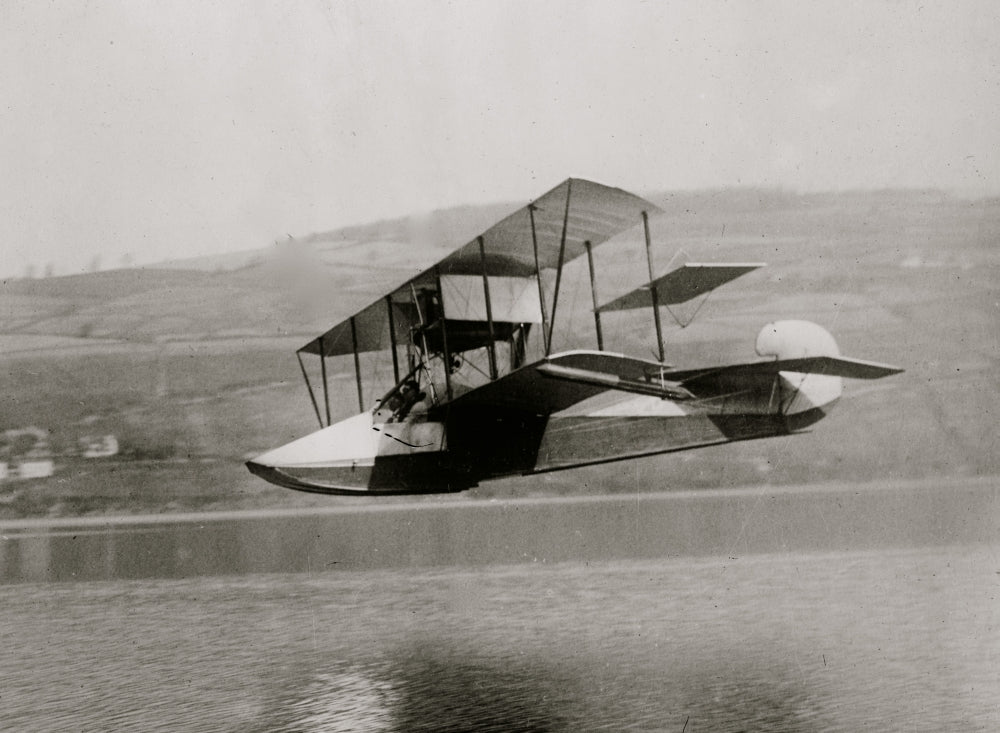 Curtiss Flying Boat Poster Print showcasing early aviation innovation.