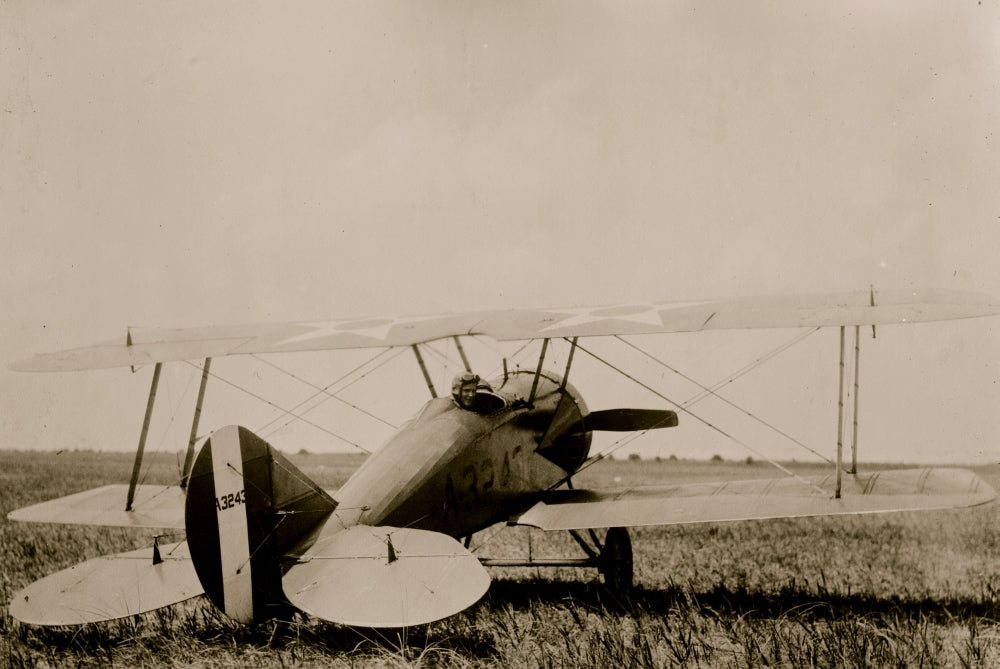 Marine's in Scout Plane Poster Print showcasing military aviation.