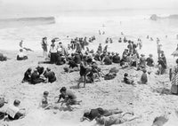 Long Branch Bathing Beach Poster Print showcasing coastal scenery.