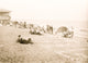 The Beach at Asbury Park Poster Print featuring serene coastal landscape.