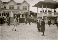 Coney Island Volleyball Poster Print showcasing beach sports