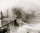W.T. Galliher Fire in DC Lumber Yard Poster Print featuring firefighters surveying damage.