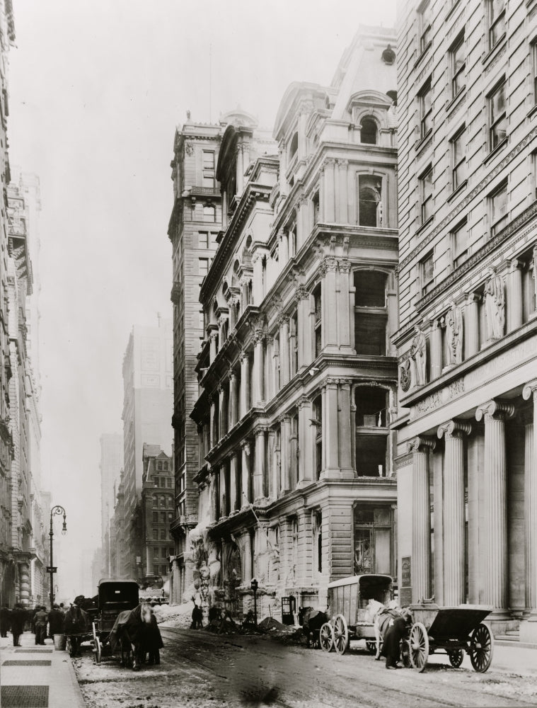 Equitable Fire Ruins Poster Print featuring Broadway & Pine St. North.