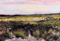 The Heath with a Wheelbarrow Poster Print showcasing a serene landscape.