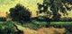 Landscape with the Chateau of Auvers at Sunset Poster Print