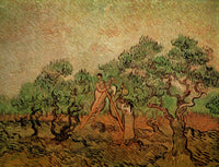 Olive Picking Poster Print showcasing serene nature artwork.