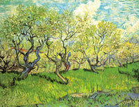 Orchard in Blossom Poster Print showcasing beautiful floral artwork.