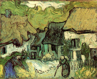 Thatched Cottages in Jorgus Poster Print showcasing charming rural cottages.