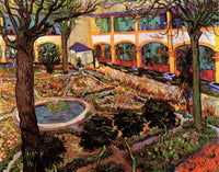 Courtyard of Hospital at Arles Poster Print on premium paper