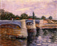 Seine with Pont del Grande Jette Poster Print showcasing serene river scenery.