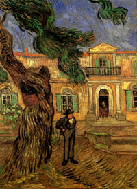 Pine Trees with Figure in the Garden of Saint-Paul Hospital Poster Print