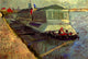 Bathing Float on the Seine at Asniere Poster Print showcasing serene river scenes.
