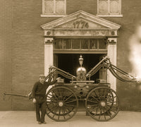 George Washington Fire Engine Poster Print showcasing historical artifact