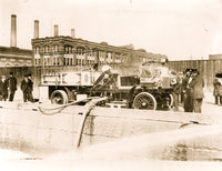 FDNY fire engine poster print being filled with water