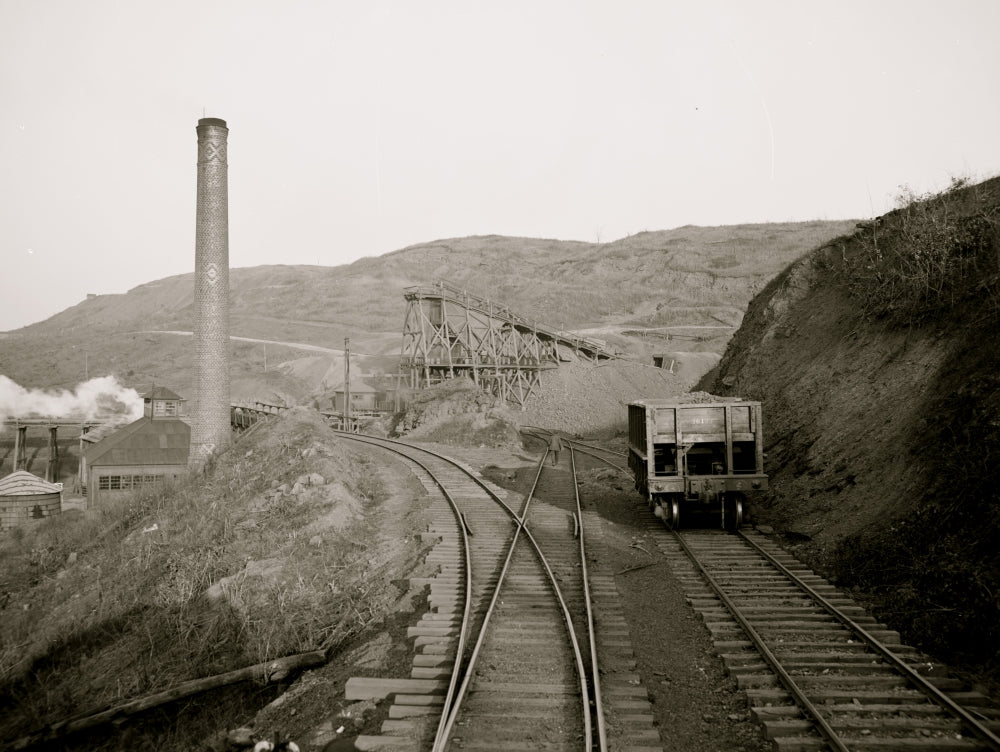 Iron Mine Poster Print showing Red Mountain in Birmingham, Alabama