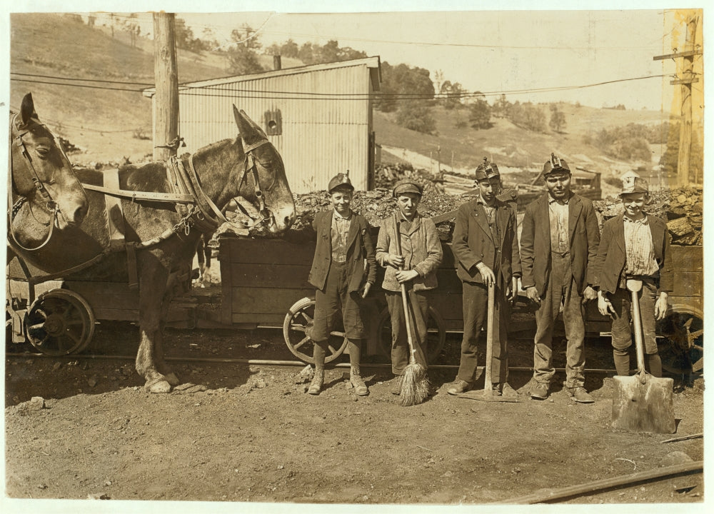 Tipple Boy and Drivers Coal Mine Poster Print from Grafton, WV