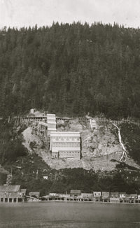 Gastineau Gold Crushing Plant Poster Print showcasing historical mining imagery.