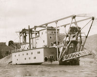 Dredge No. 3 working in the Klondike River, vintage poster print