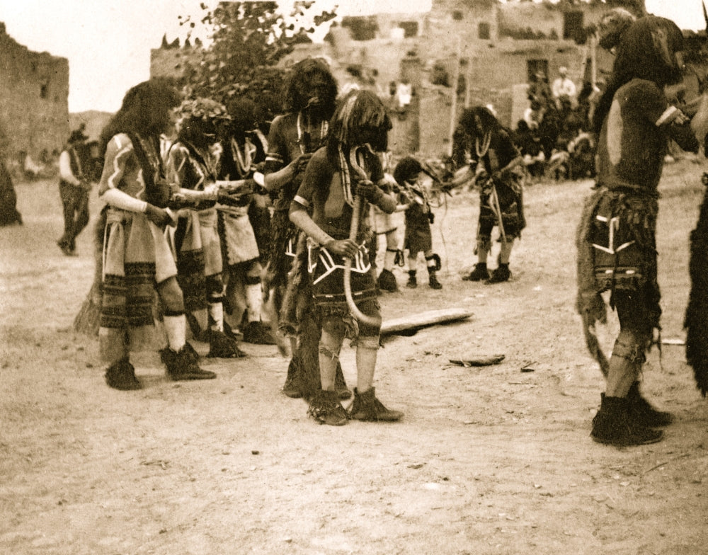 Pueblo Indians Snake Dance Poster Print showcasing cultural heritage.
