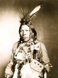 Runs Medicine Arapahoe Poster Print showcasing Native American culture.
