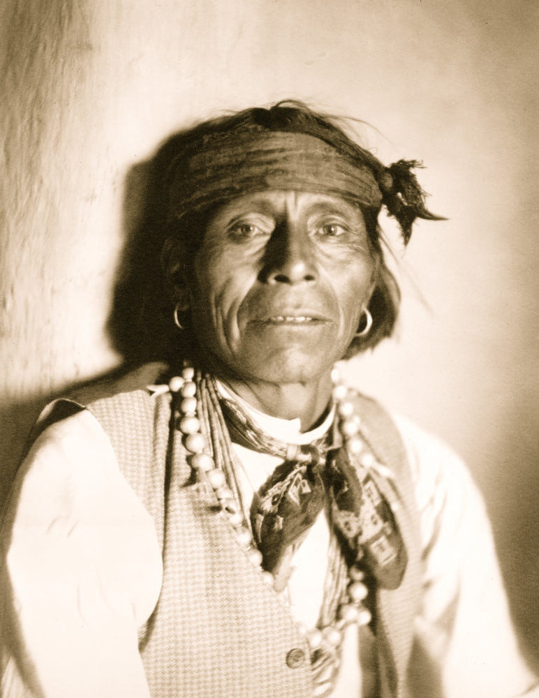 Woopa Moqui Indian half-length portrait poster print