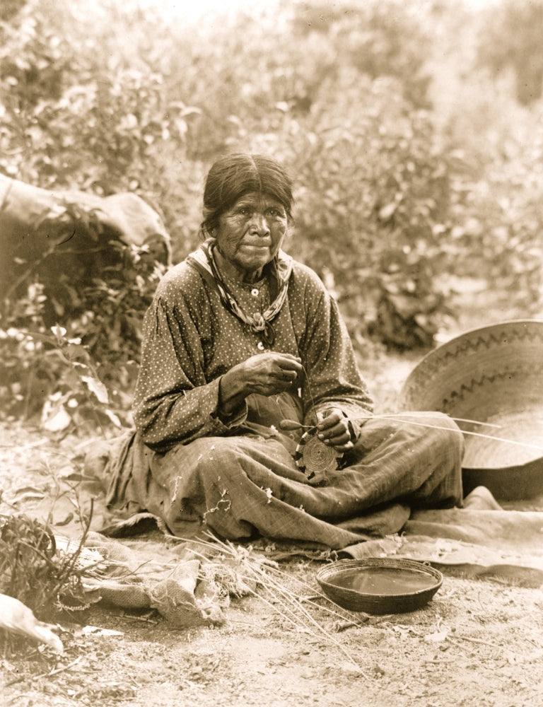 Paiute Basket Maker Poster Print showcasing Native American craftsmanship.
