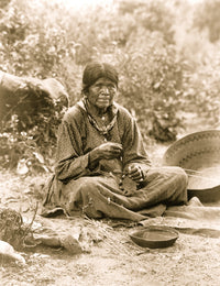 Paiute Basket Maker Poster Print showcasing Native American craftsmanship.