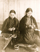 Makah Indian basket weavers poster print showcasing traditional craftsmanship.