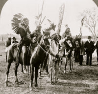 Sioux Indians and Ponies Poster Print showcasing Native American culture.