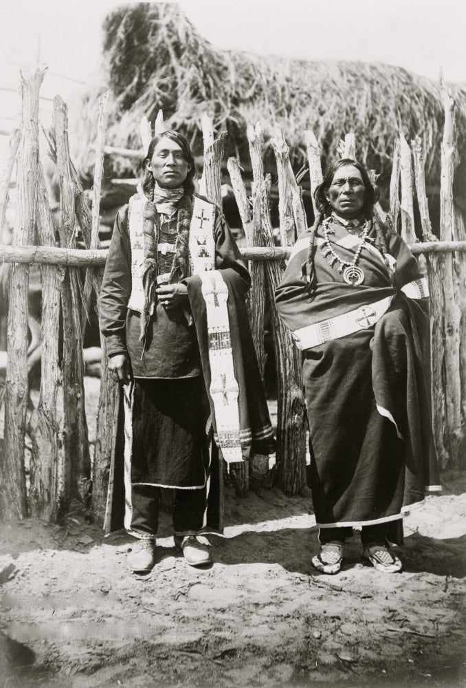 Santa Clara Pueblo Indians poster print showcasing vibrant Native American artwork.