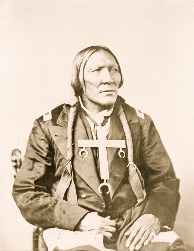 Little Robe Cheyenne Indian half-length portrait poster print