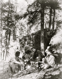 Ernest Thompson Seton Blackfeet Indians Fire Starting Poster Print
