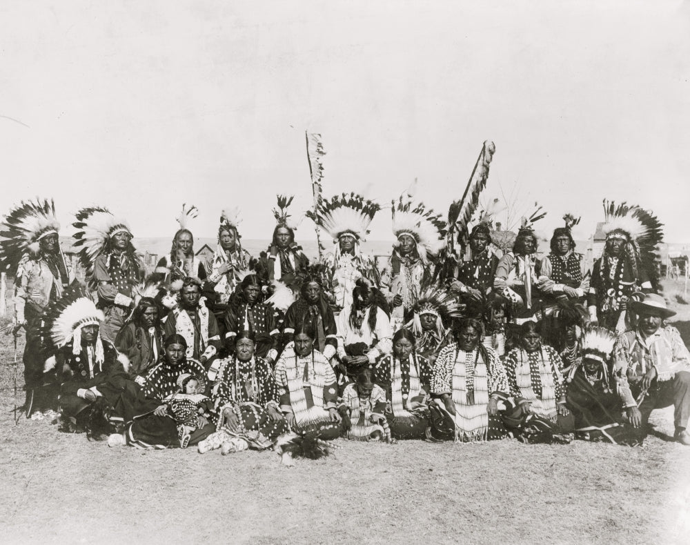 Sioux Indians Poster Print depicting Pine Ridge, South Dakota