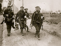 German Marines Carrying Wounded Poster Print showcasing bravery and resilience.