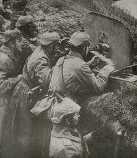 German Machine Gun in Action Poster Print showcasing military might.