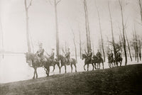 German Hussar Patrol Poster Print showcasing historical military art.