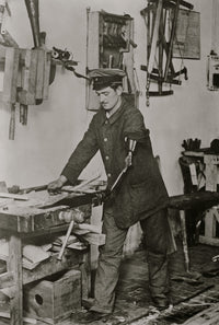 Maimed German at Work Poster Print - Unique Art Piece