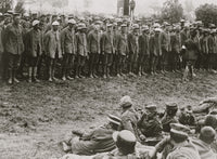 German Prisoners Lined Up for Examination Poster Print