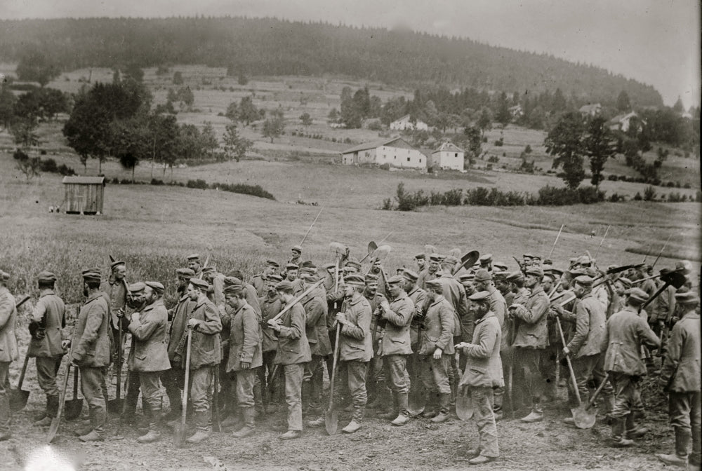 German Prisoners in France Return from Work Poster Print