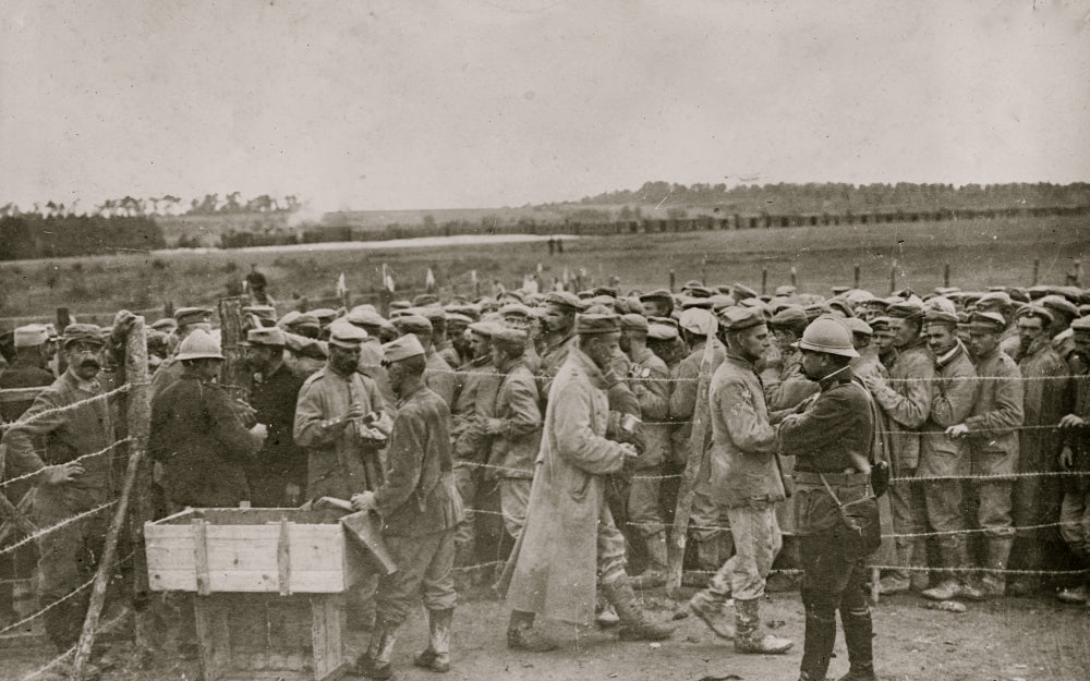 German Prisoners in France Return from Work Poster Print