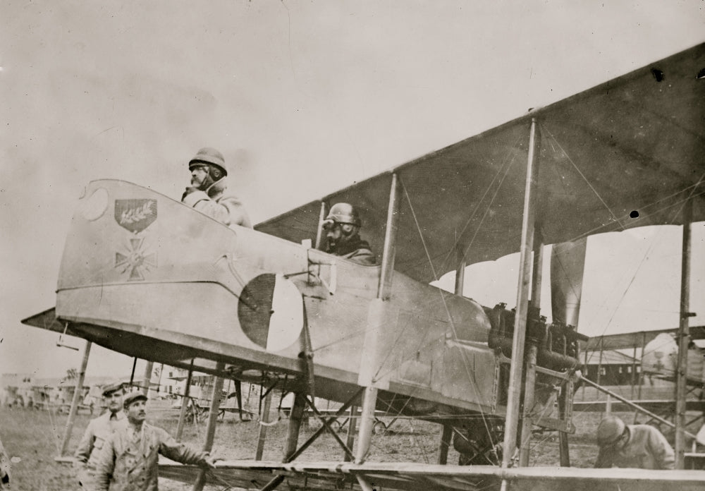 Capt. Berthaut and Capt. Hoppe German Bi-Plane Poster Print
