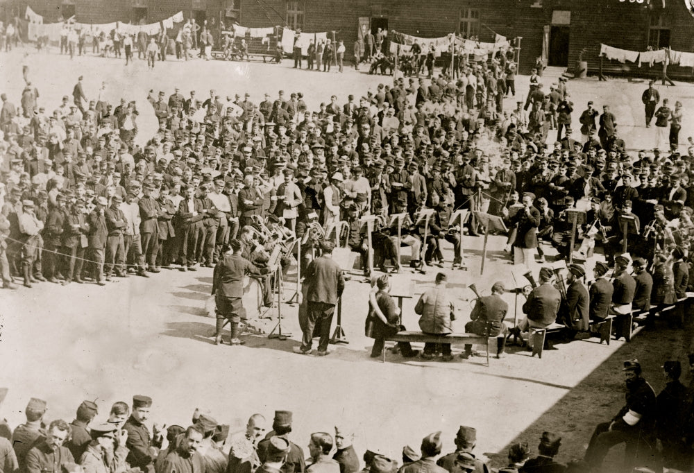 German Prison Camp Poster Print - Historical Artwork