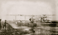 German Military Aviators on the Tarmac Poster Print showcasing aviation history.