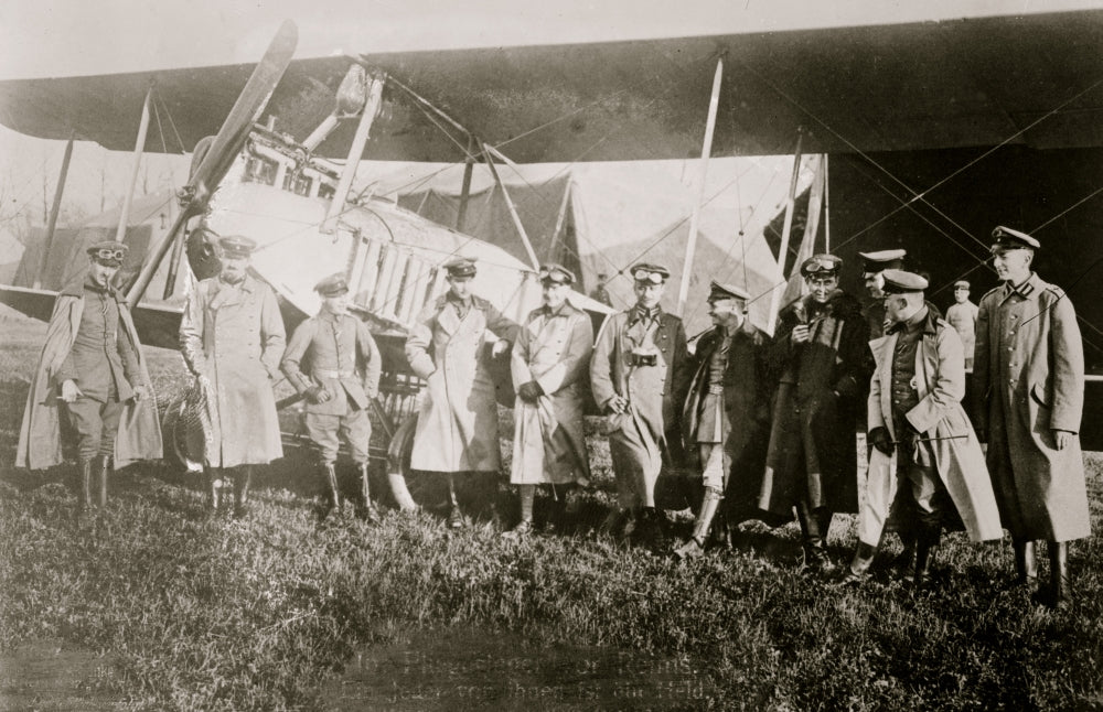 German Aviators Before Rheims Poster Print showcasing early 20th-century aviation
