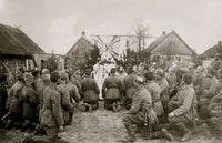 Mass for Germans Before Battle Poster Print, historical military art.