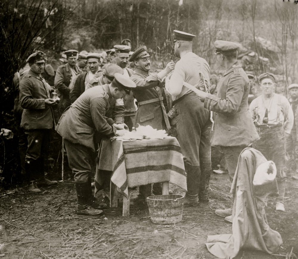 Vaccinating Germans for Cholera historical poster print on premium paper.