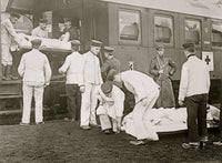 German Hospital Train Poster Print showcasing historical transport